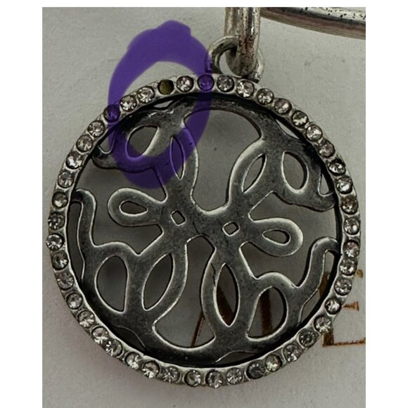 Alex and Ani Path of Life Charm Bangle Bracelet Silver Tone Positive Energy READ - Picture 2 of 8